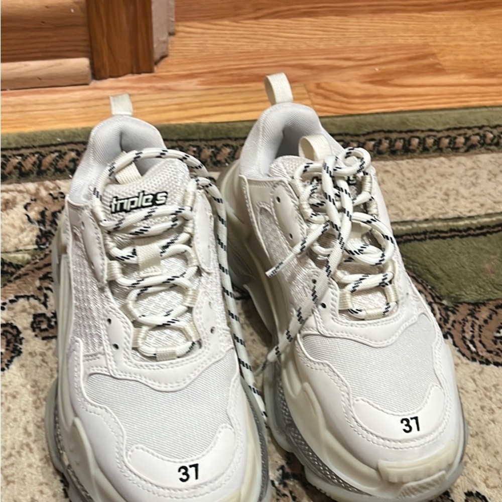 Balenciaga White Triple S Sneakers